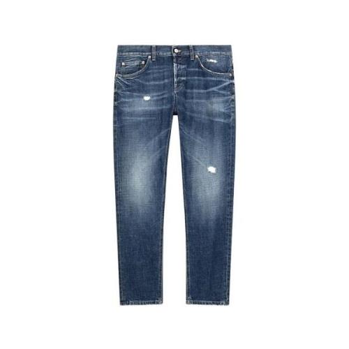 Slim Fit Blå Bomuld Stretch Jeans