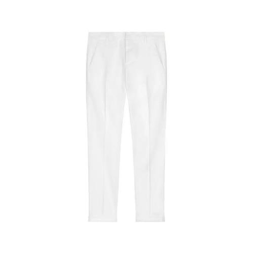 Hvide bomuld stræk slim fit bukser