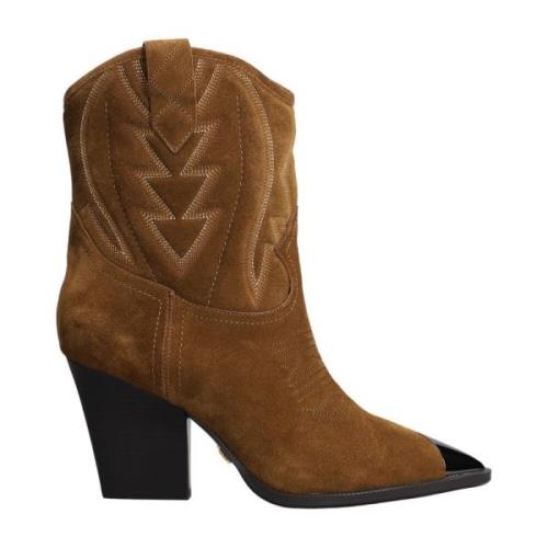 Suede Western Style Camel Boots