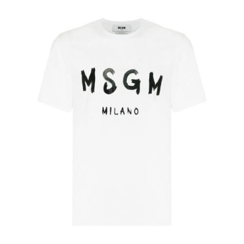 Sort og hvid logo print t-shirt