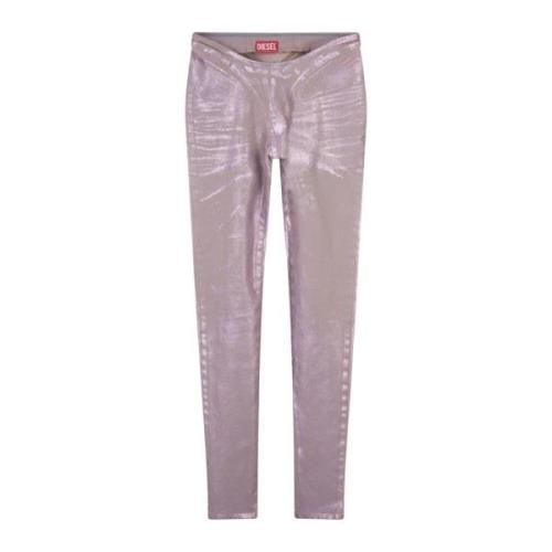 Pink Skinny Jeans med Unikt Design