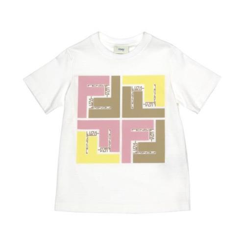 Børn Hvid T-shirt Macropuzzled Logo