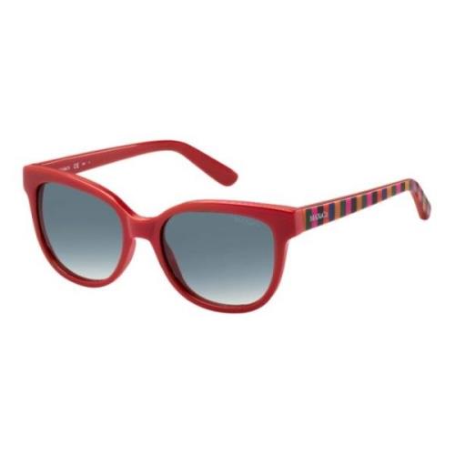 Multifarvet Rød Solbriller med Grå Linse