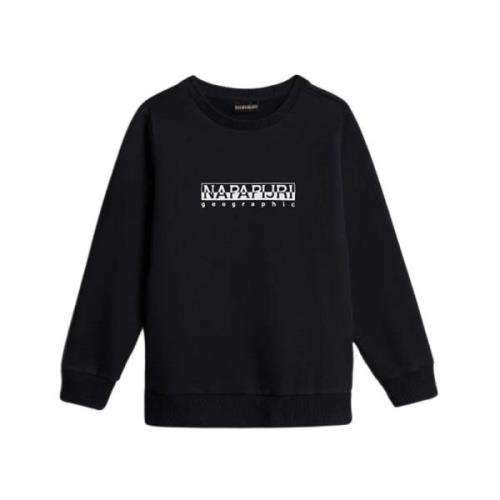 Langærmet crewneck sweatshirt med frontlogo print