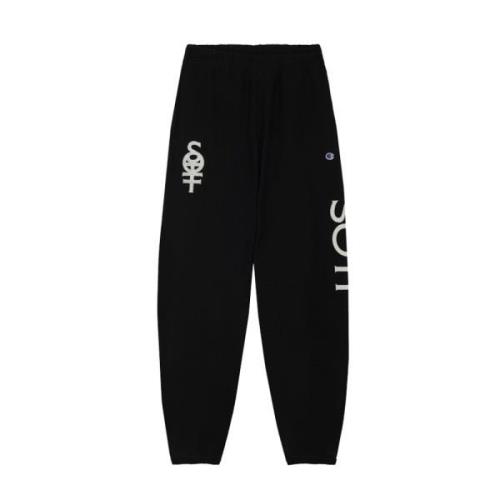 Bomuld Fleece Sweatpants med Logo Print