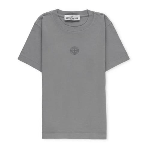 Grå Bomuldst-shirt med Logo Print