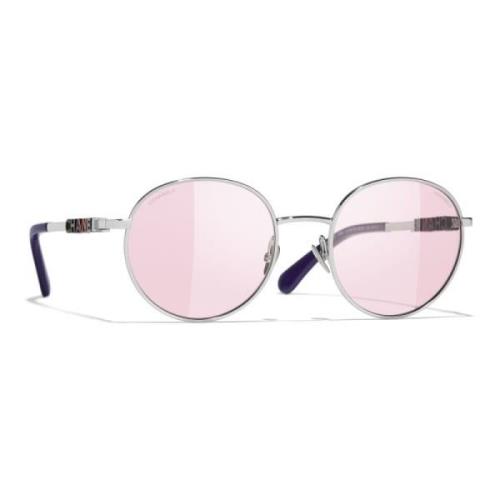 Sølvramme Pink Gradient Solbriller