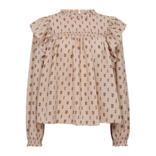 Directioncc Frill Bluse 144-Nude