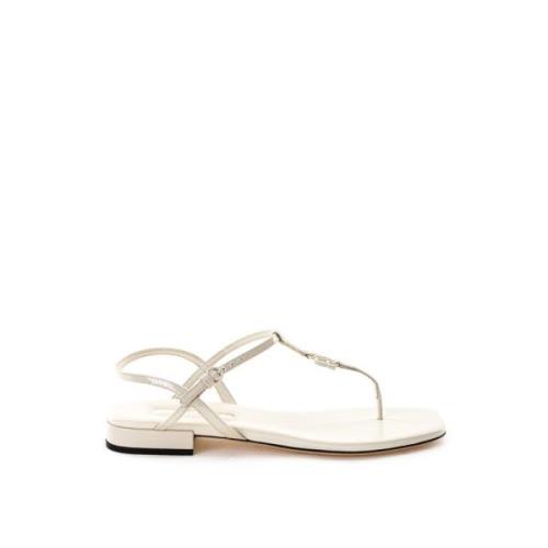 Ivory Patent Leather Sandals