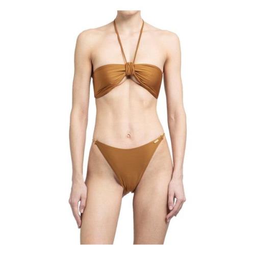 Guld Pecan High-Waisted Bikini Sæt