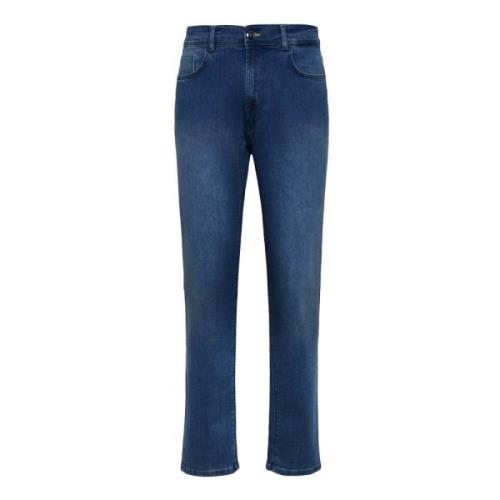 Mellemblå Stræk Denim Jeans