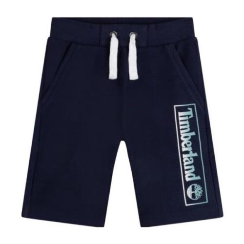 Marineblå Diagonal Bermuda Shorts