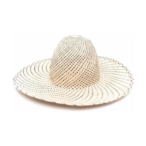 Straw Black Dots Panama Hat