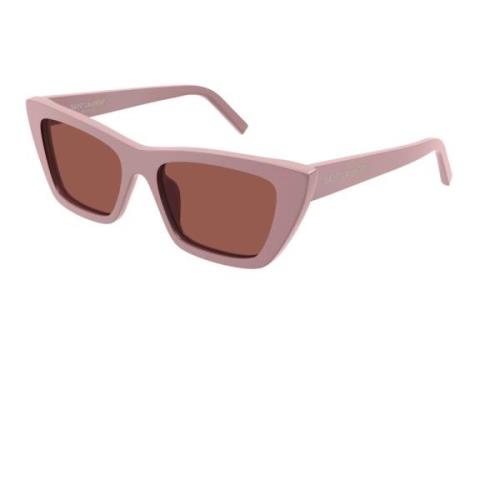 Elegant Pink Solbriller med Brune Linser