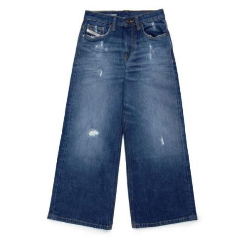 Mørkeblå revnede straight jeans - 1996 D-Sire
