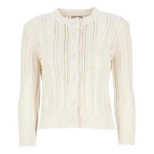 Ivory Paillet Cardigan Sweater