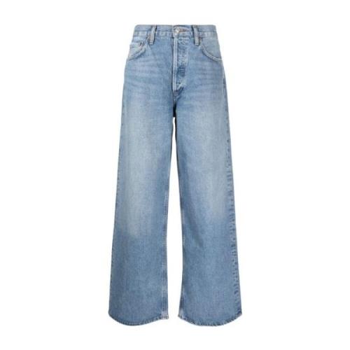 Brede Ben Baggy Jeans i Lyseblå