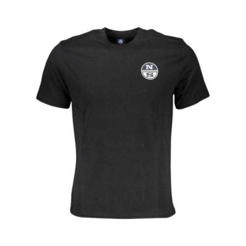 Sort T-shirt med logo print