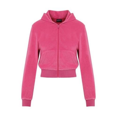 Mørk Pink Tracksuit Jakke