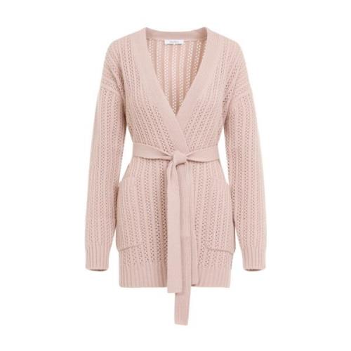 Perforeret Cardigan i Cipria Farve