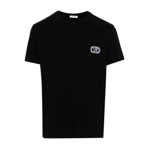 Sort T-shirt med VLogo-patch