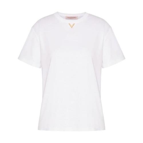 Hvide T-shirts og Polos med VGold Detalje