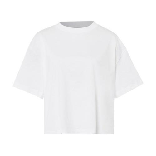 Boxy Bomuld T-shirt i Hvid