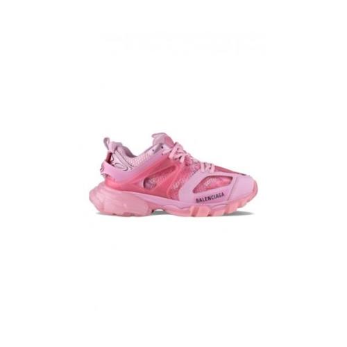 Pink Mesh Track Sneakers