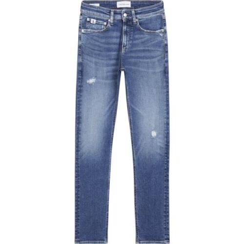 Blå Slim Fit Stræk Jeans