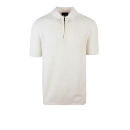 Hvid Polo Zip T-shirt