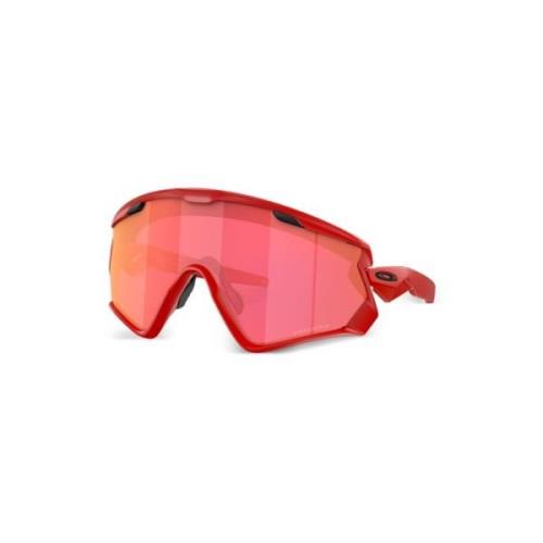 Røde Spejlet Goggle-Stil Solbriller