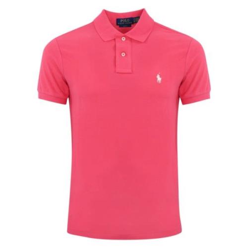 Pink Polo T-shirt med Logo