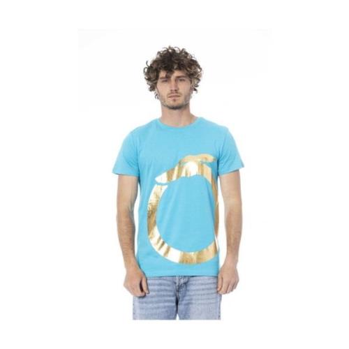Blå Beachwear T-shirt med Logo Print