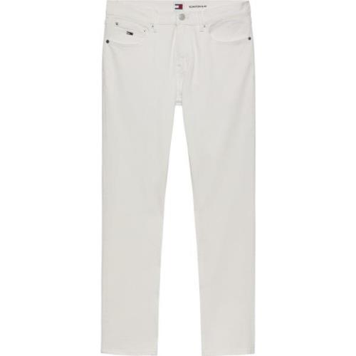 Hvide Slim Fit Bomuld Stretch Jeans