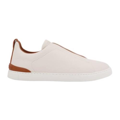 Hvide Sneakers Slip On Gummi Sål