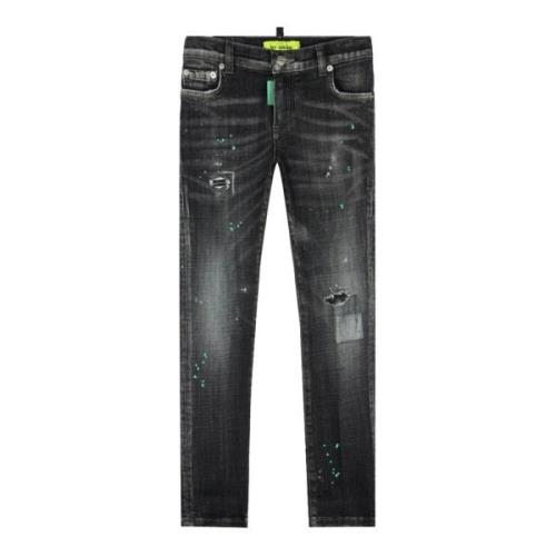 Distressed Neon Sort Jeans
