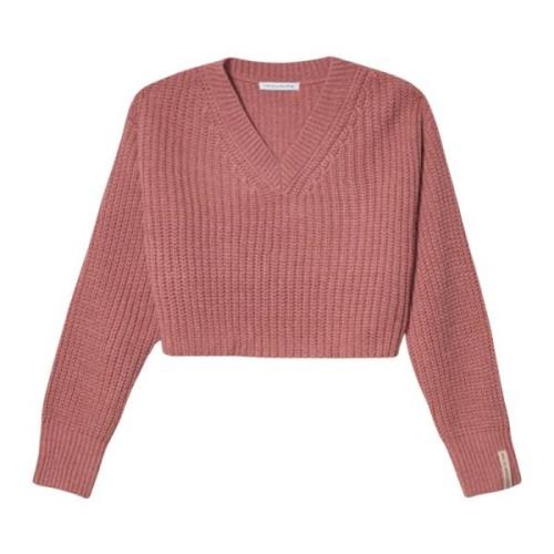 Rosa Sweater V-Hals Maglia Rosa