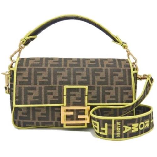 Pre-owned Stof fendi-tasker