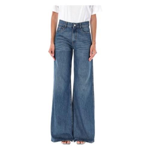 Vintage Blue Wide Leg Denim Jeans