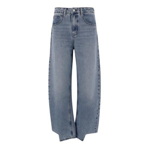 Højtaljet Straight Leg Denim Jeans