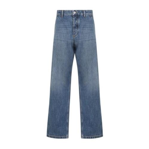 Mid Blue Denim Cargo Pants