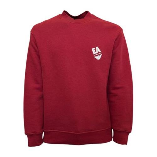 Rød Broderet Logo Sweatshirt