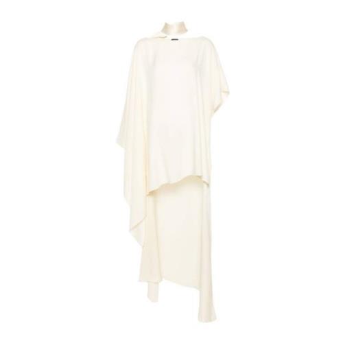 Ivory Hvid Cold-Shoulder Kaftan Kjole