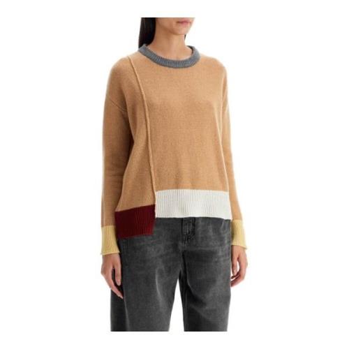 Kashmir Boxy Pullover med Kontrastkanter