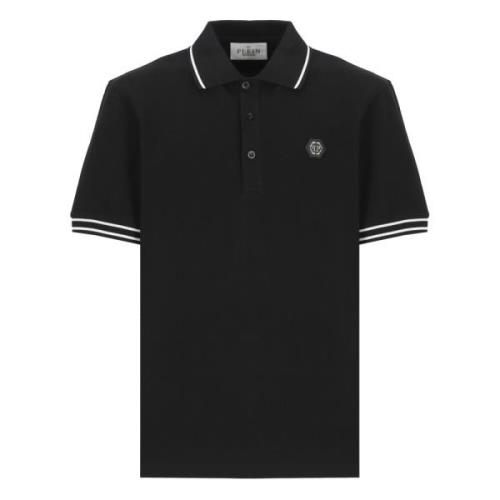 Sort Polo Skjorte med Hexagon Logo