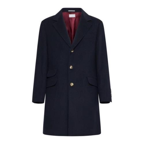 Navy Blue Cashmere Coat