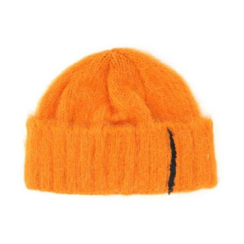 Orange Alpaca Blend Rivington Beanie Hat