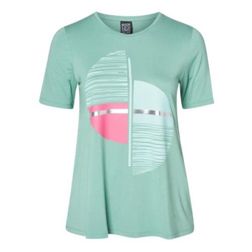 Kunstnerisk Print T-Shirt A-Shape Stil