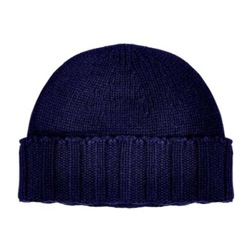 Blå Cashmere Beanie Hat