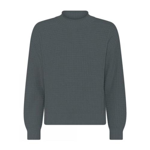 Casual Struktureret Pullover Bluse Grå